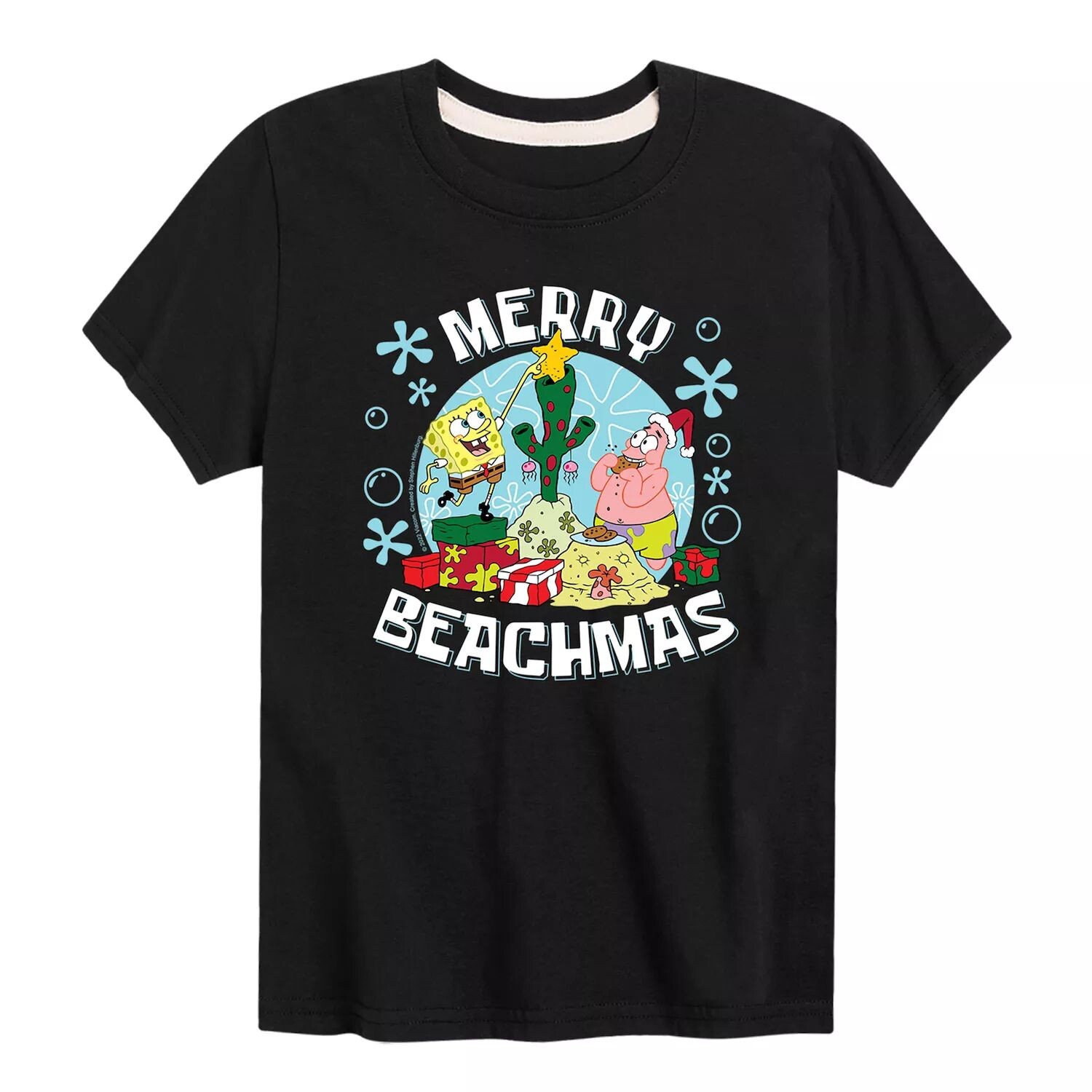 

Футболка Merry Beachmas с Губкой Бобом для мальчиков 8–20 лет Licensed Character, черный