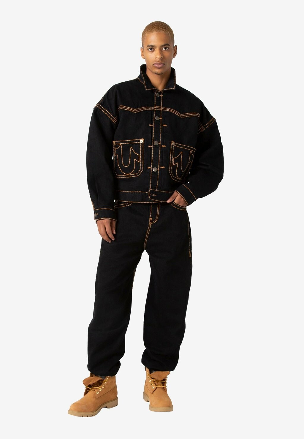 

Джинсовая куртка X SEBASTIEN AMI WESTERN TYPE True Religion, цвет black cairo