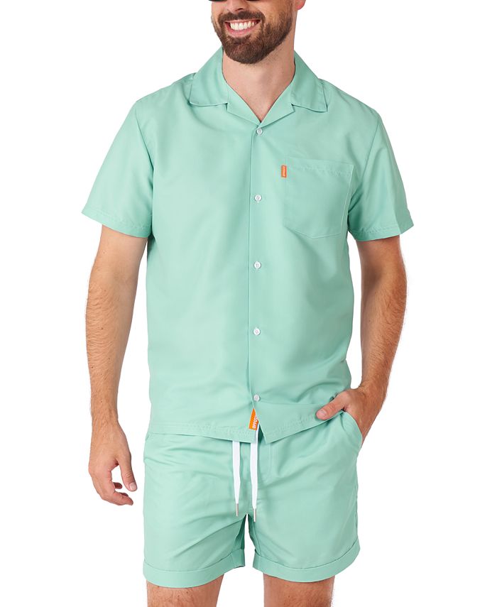 цена Мужская рубашка Magic Mint с короткими рукавами и усилителем; Комплект шорт OppoSuits, синий
