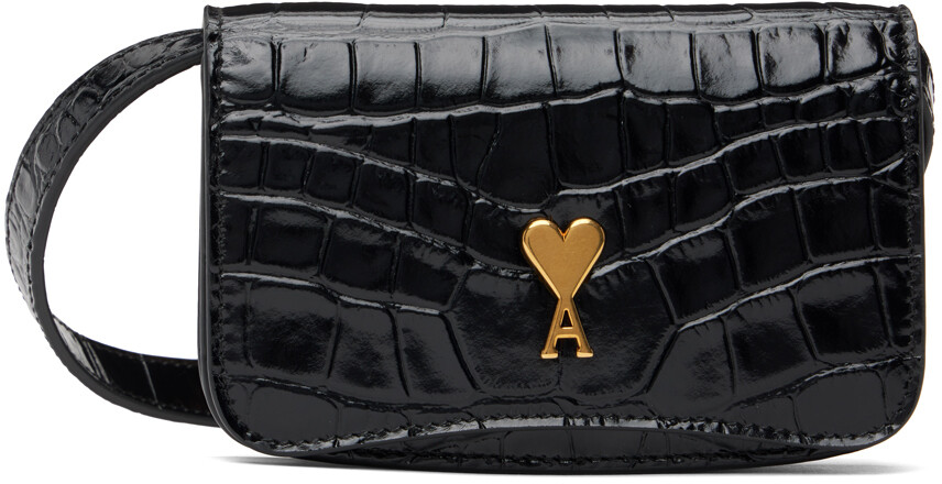 

Визитница Paris с ремешком Black Paris AMI Alexandre Mattiussi
