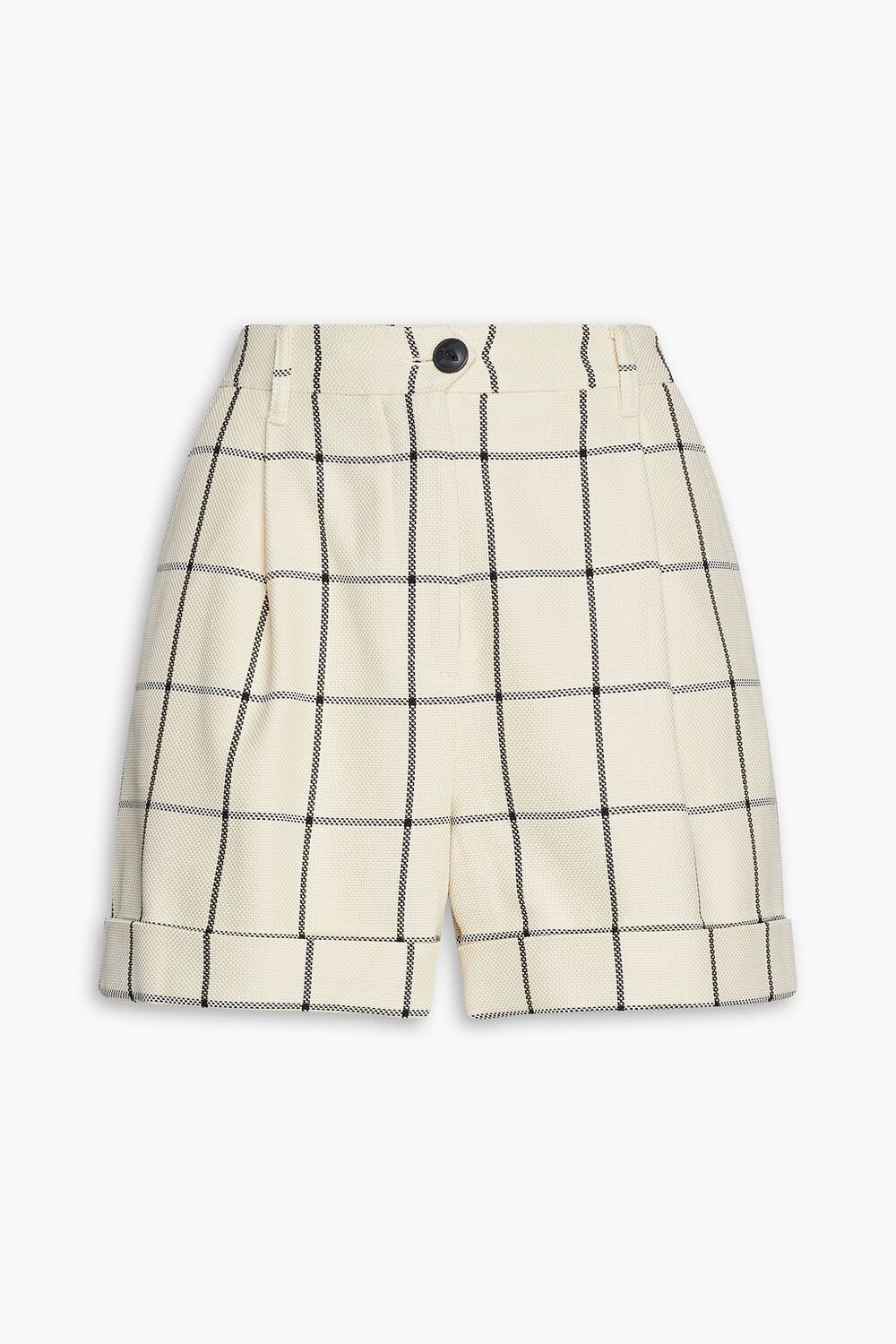 

Шорты Ivy из хлопковой ткани в клетку со складками RAG & BONE, экру
