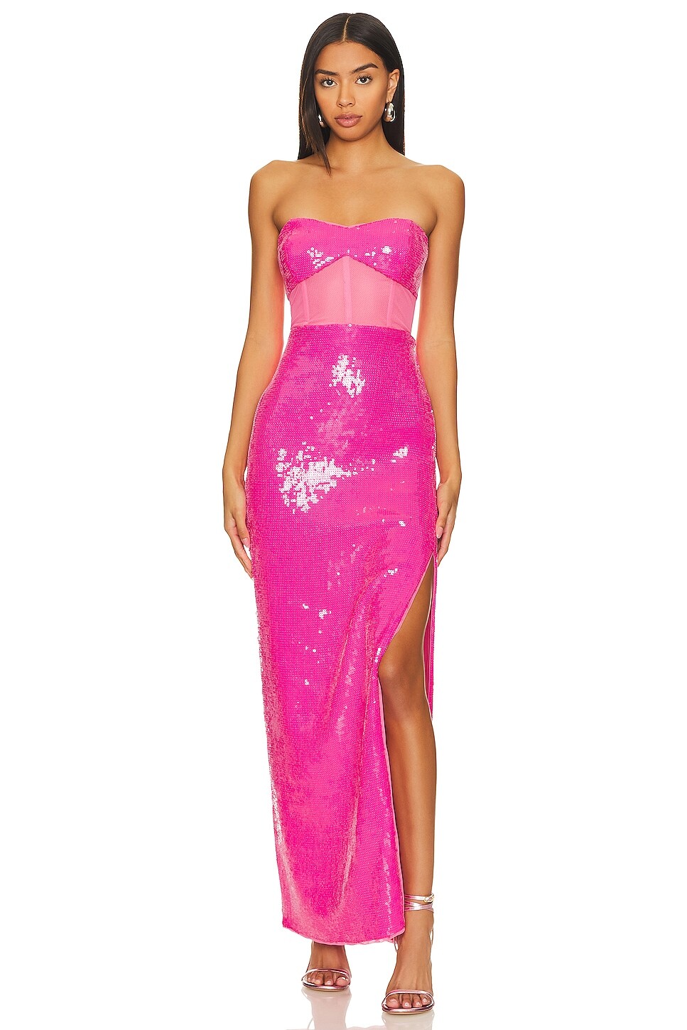 

Платье BCBGMAXAZRIA Long Evening, фуксия