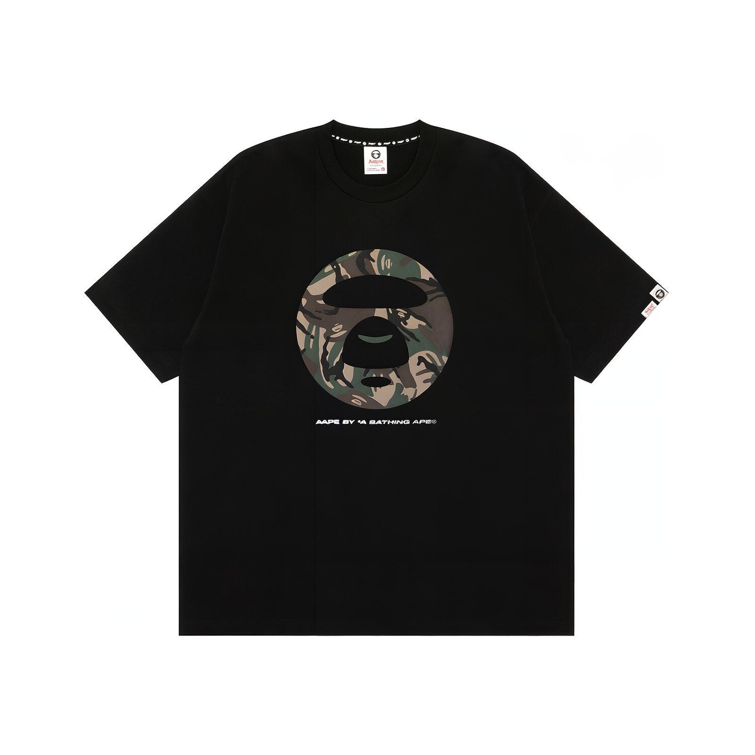 

BY *A BATHING APE Хлопковая футболка с принтом логотипа Aape, белый