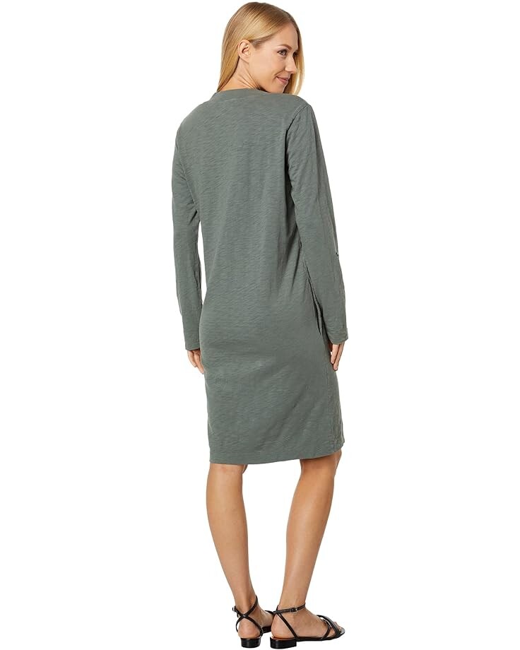 

Платье bobi Los Angeles Sleeve Tab V-Neck Dress, цвет Dark Sage