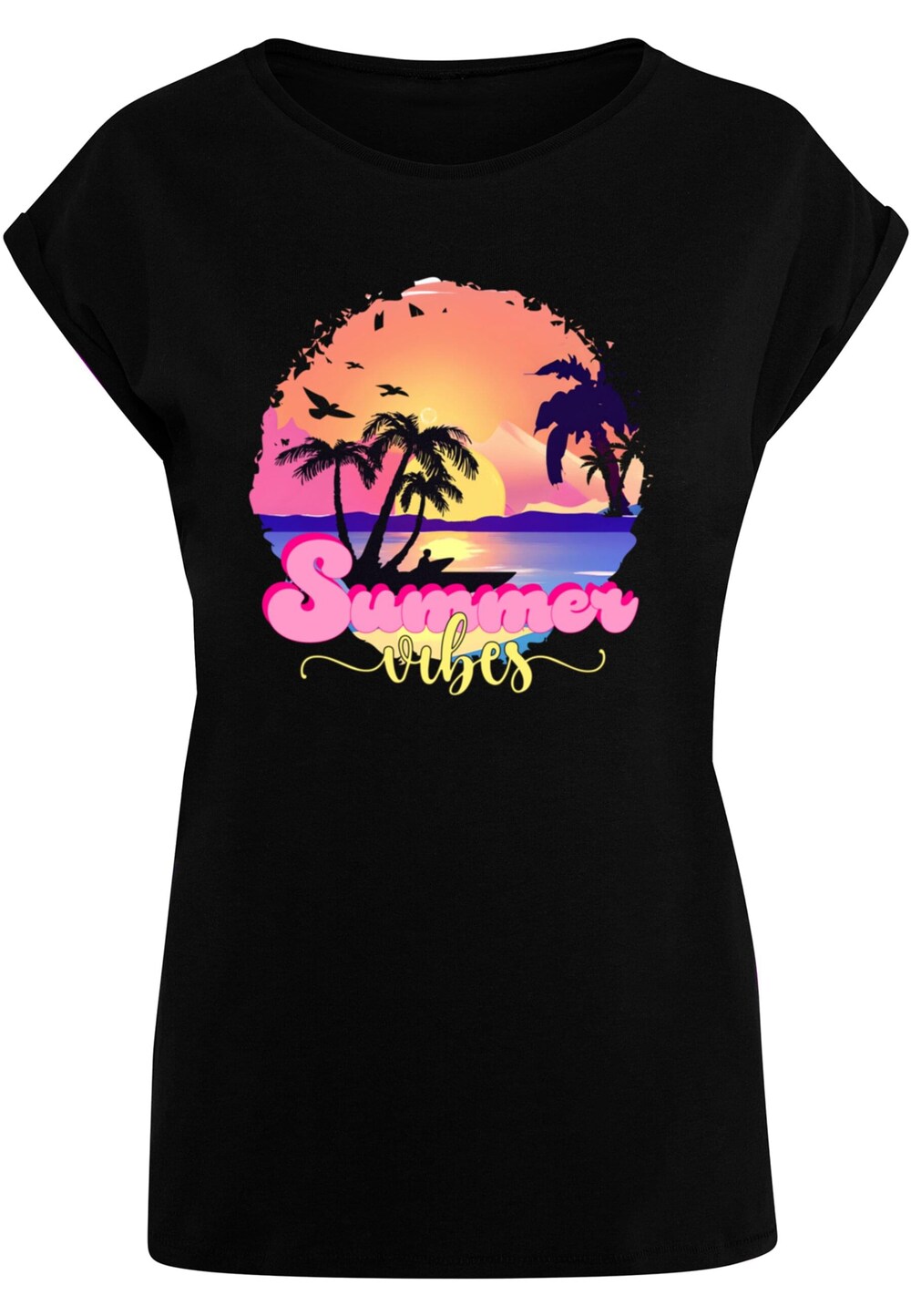 Рубашка Merchcode Summer Vibes Sunset, черный