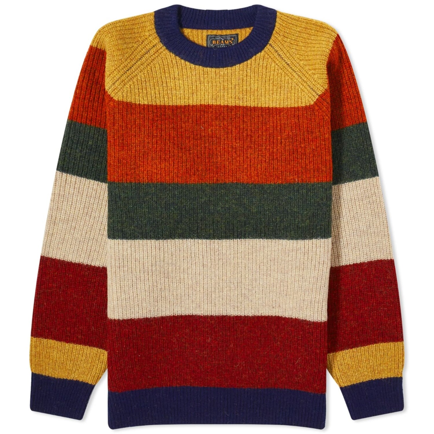 

Джемпер Beams Plus Multi Stripe, мульти