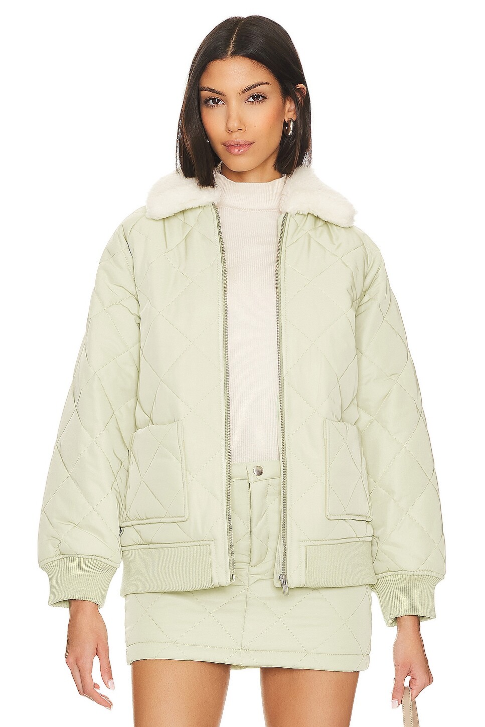 

Куртка Lovers and Friends x Rachel Evie Quilted, цвет Sage Green