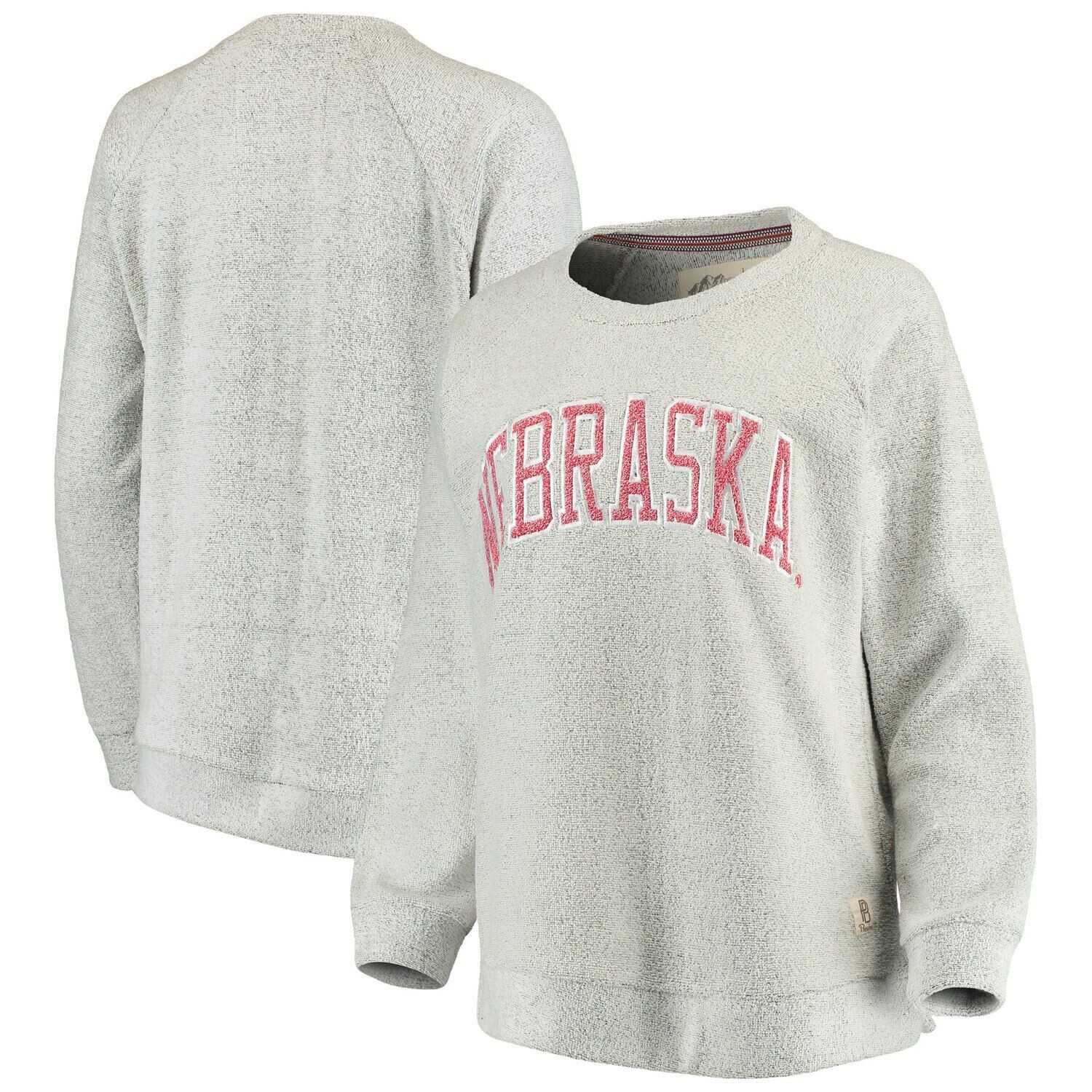 

Женский свитшот Pressbox Grey Nebraska Huskers Helena Comfy