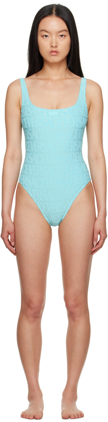 

Синий - Сплошной купальник Dua Lipa Edition Versace Underwear