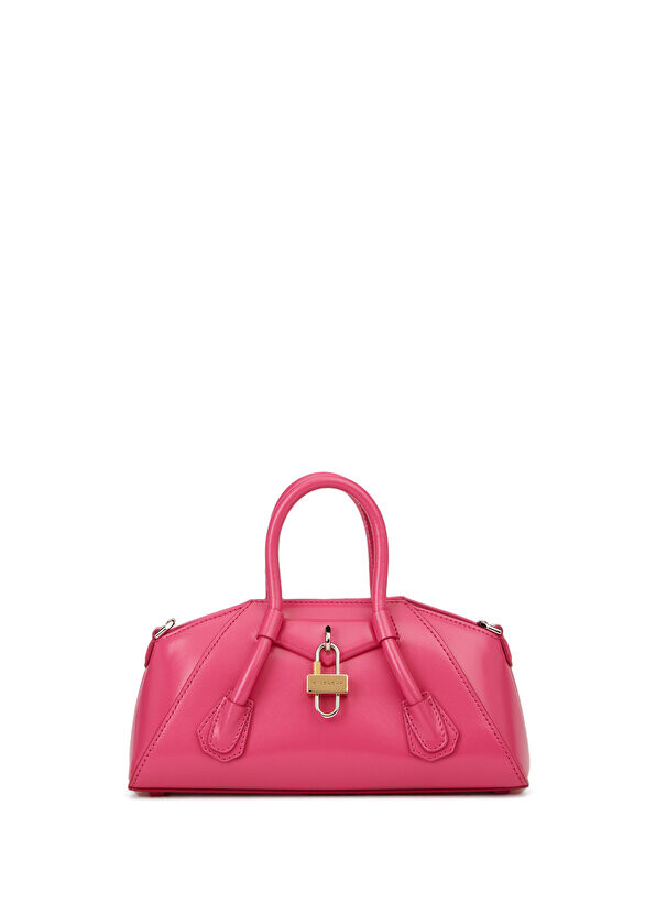 

Женская кожаная сумка через плечо mini antigona fuchsia Givenchy