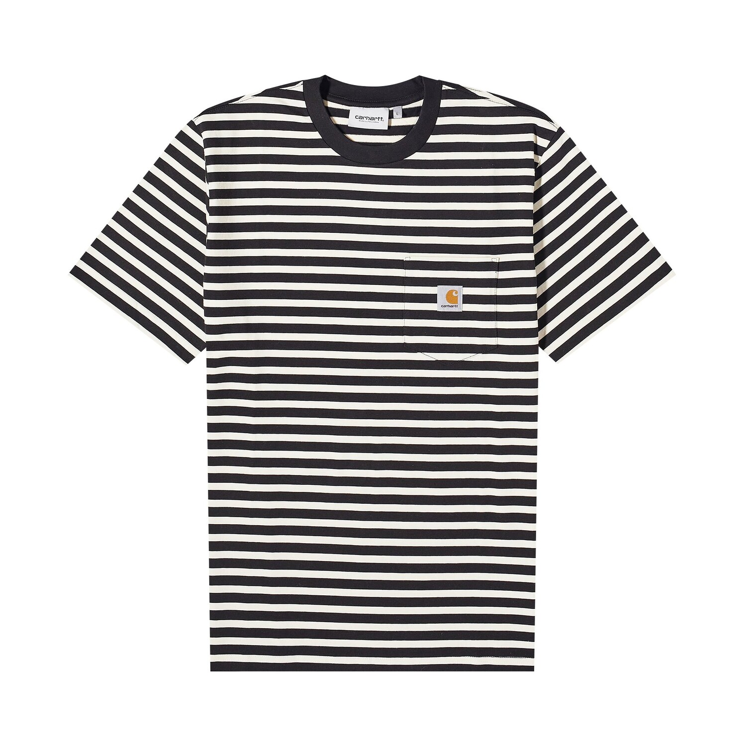 

Carhartt WIP Футболка Seidler с короткими рукавами и карманами в полоску, цвет Соль/Черный