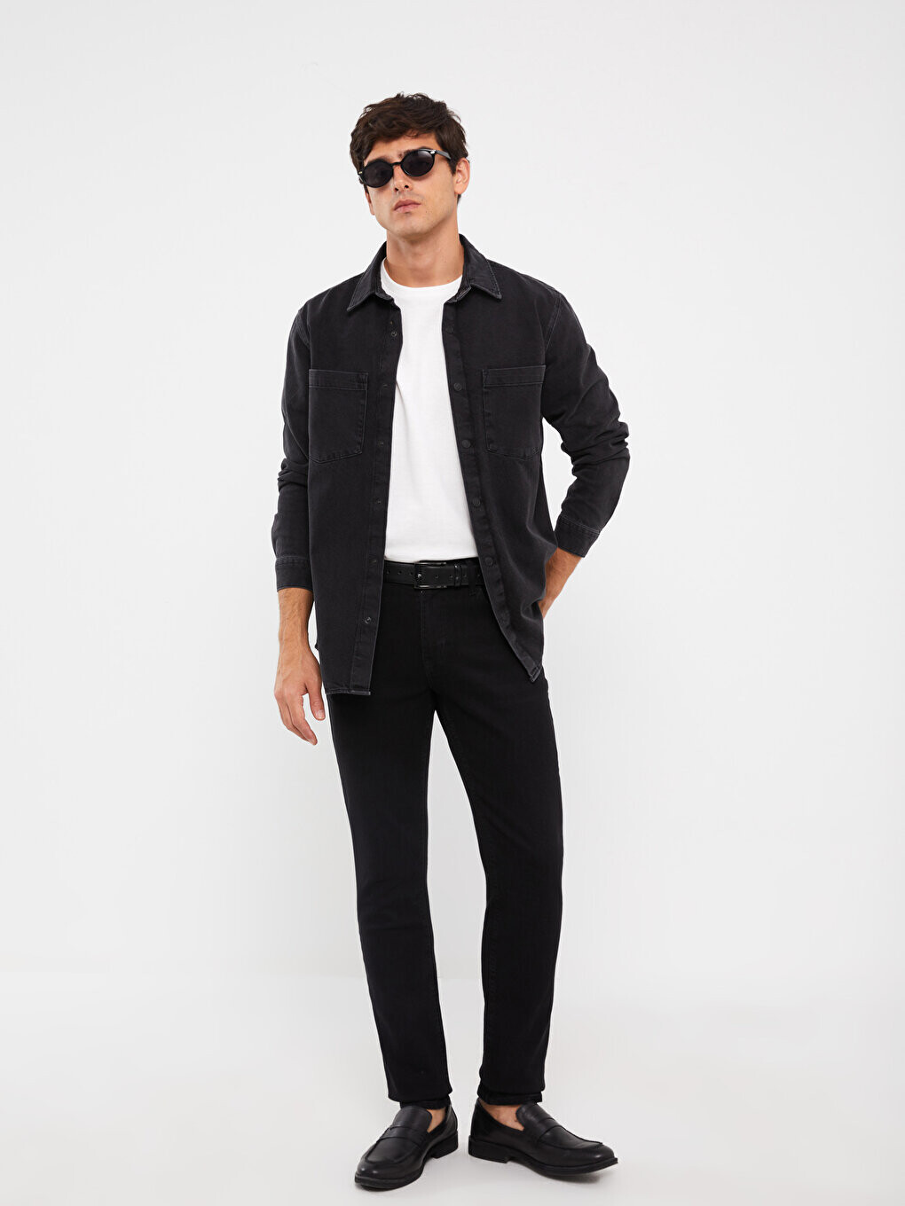

Мужская джинсовая куртка стандартного кроя LCW Jeans, антрацит мытый