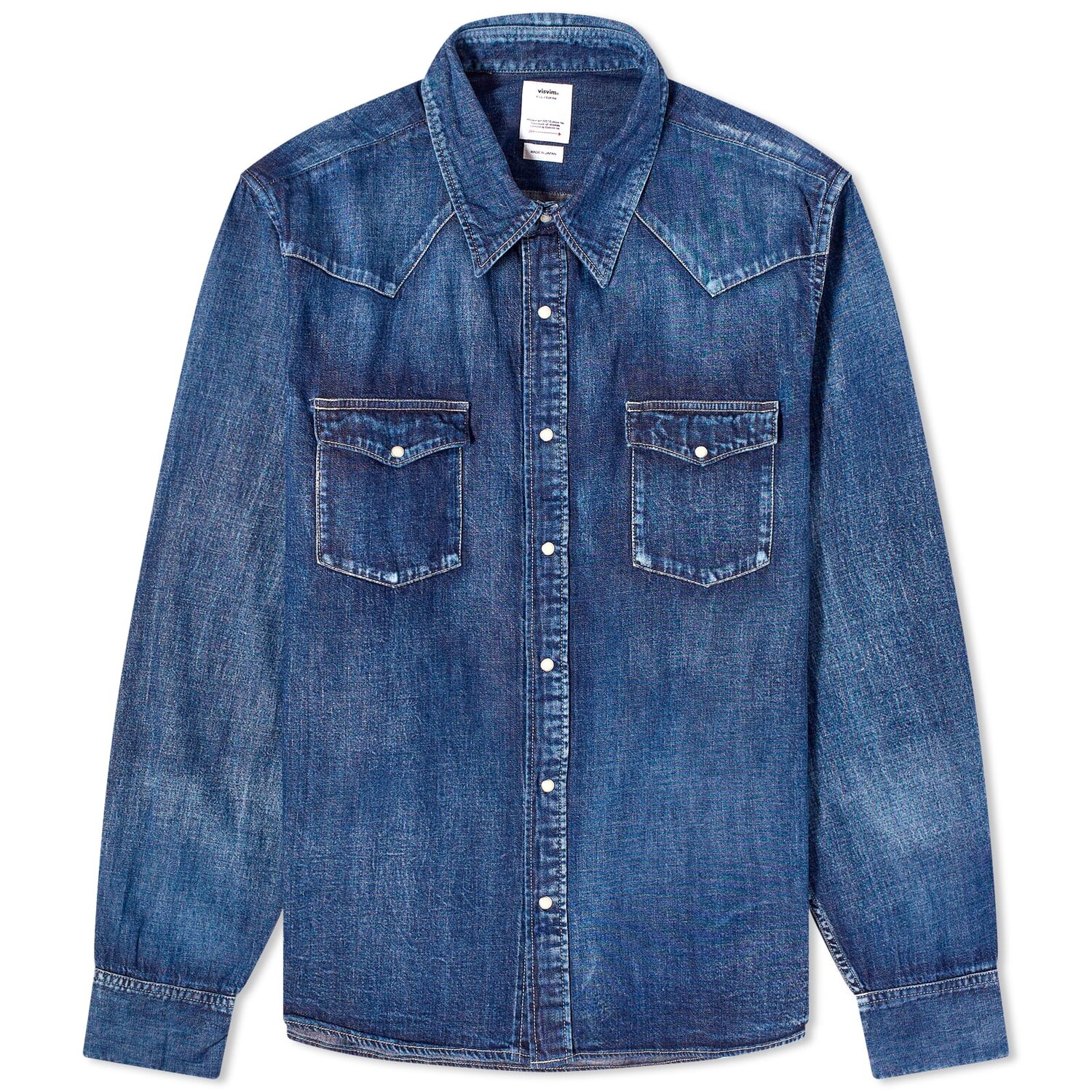 

Рубашка Visvim Social Sculpture Denim Shirt, цвет Indigo