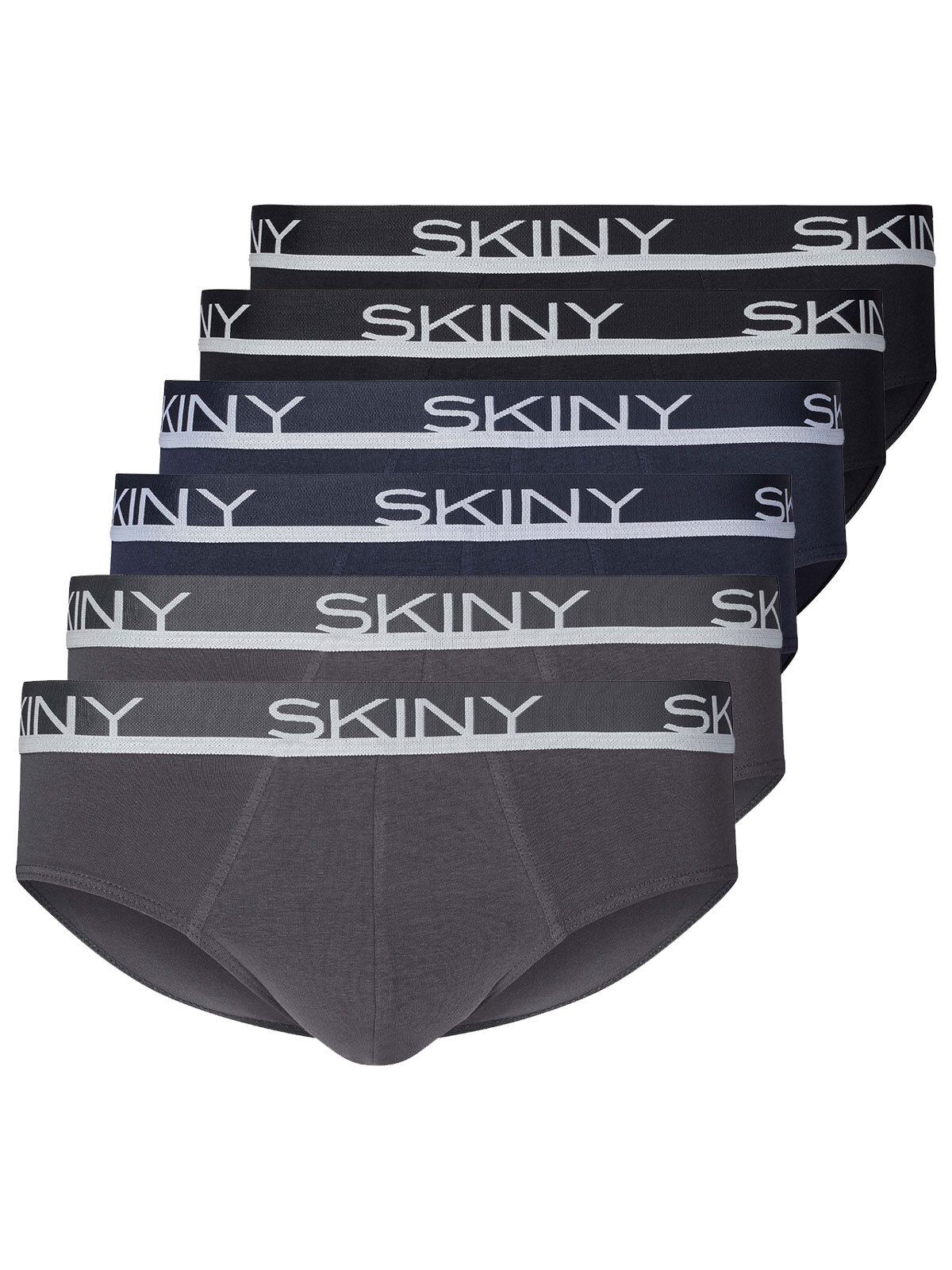 цена Трусы Skiny 6er Pack Brasil, цвет greyblueblack selection