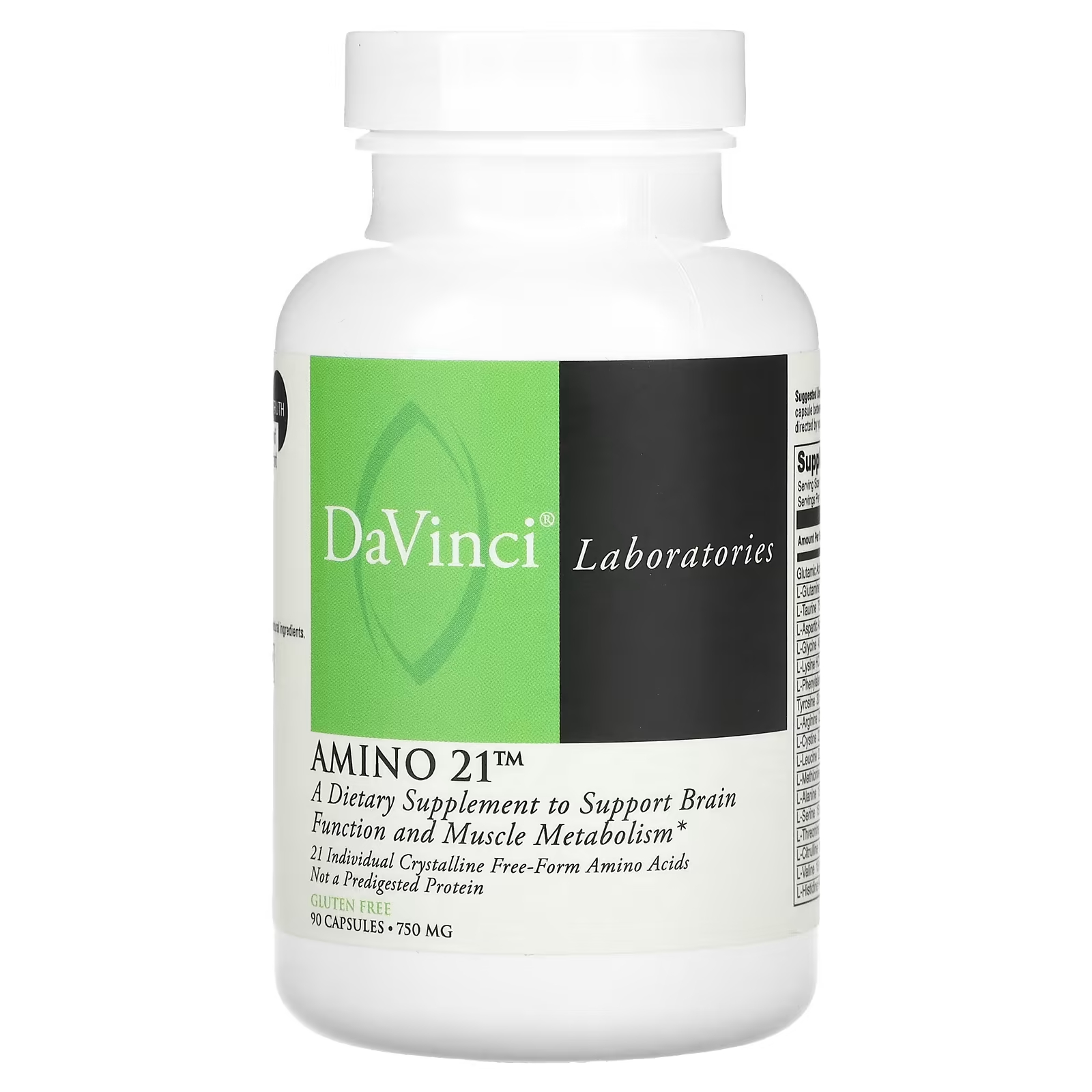 Пищевая добавка DaVinci Laboratories of Vermont Amino 21 750 мг, 90 капсул