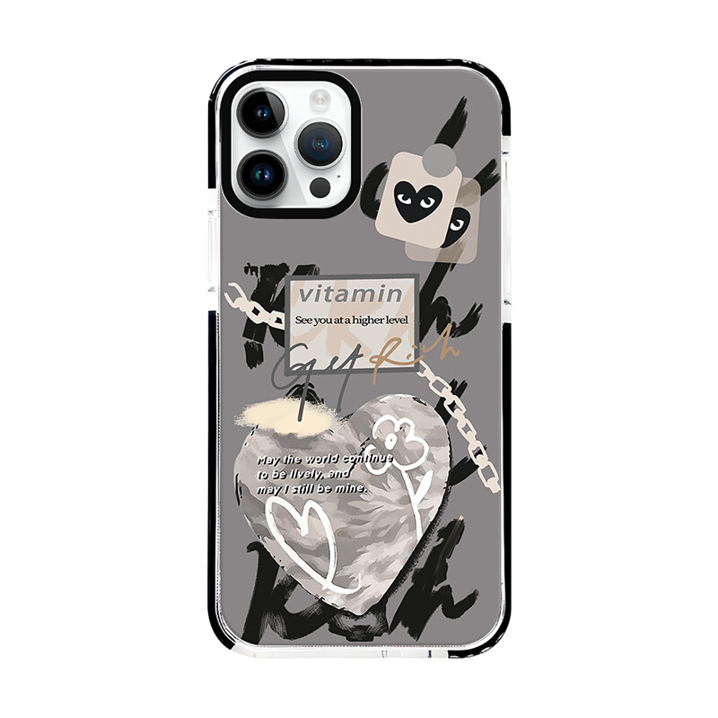 

Чехол для телефона Taowantong Tao Wantong, Circle shell - XL gray graffiti heart