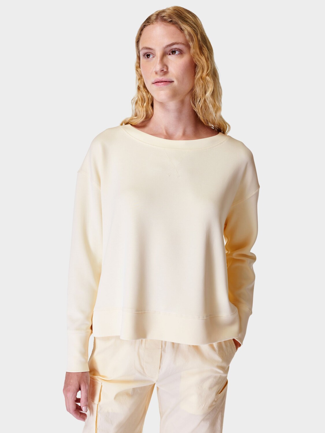

Джемпер Sweaty Betty Sand Wash Cloud, цвет: белый