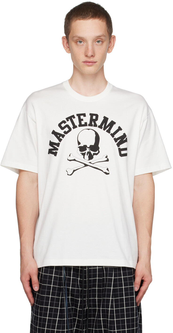 

Футболка с белым черепом mastermind JAPAN