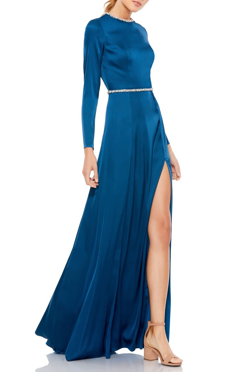 

Атласное платье с длинными рукавами IEENA FOR MAC DUGGAL