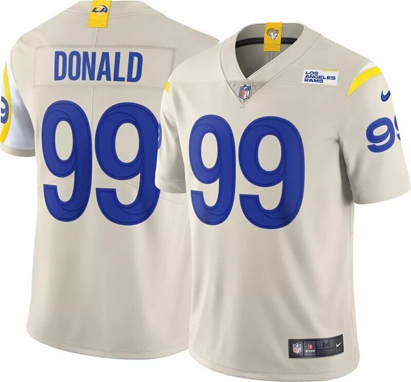 

Мужская белая майка Nike Los Angeles Rams Aaron Donald #99 Vapor Limited