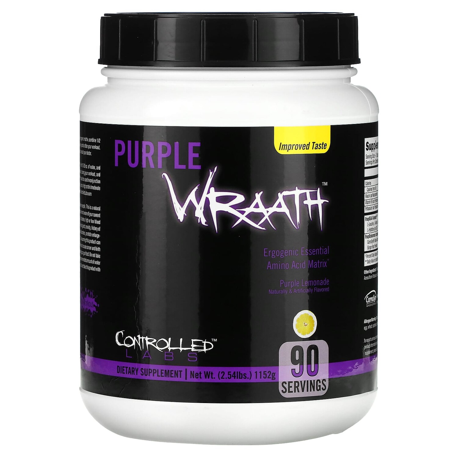 

Purple Wraath, пурпурный лимонад, 1108 г, Controlled Labs