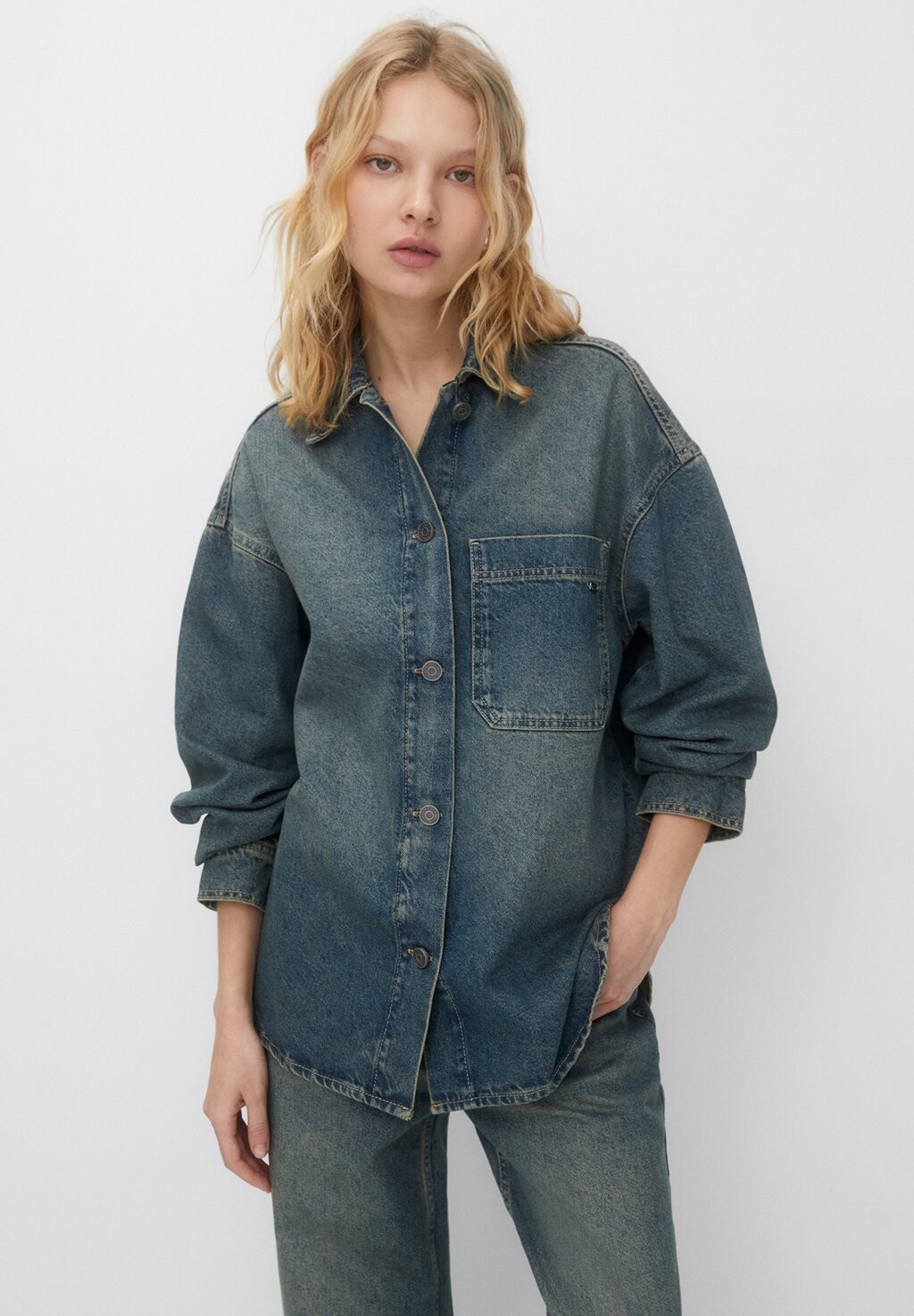 

Джинсовая куртка PULL&BEAR, синий деним