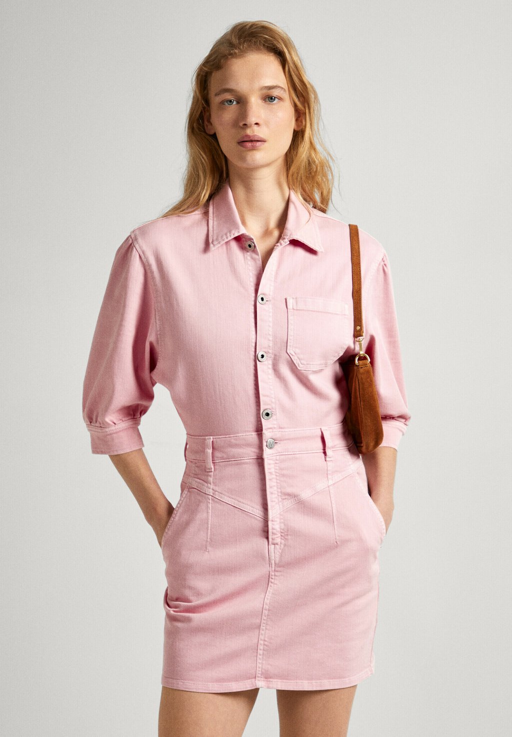 Джинсовое платье Pepe Jeans, розовый