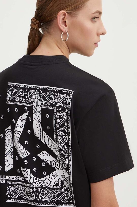 

Хлопковая футболка Karl Lagerfeld Jeans, черный