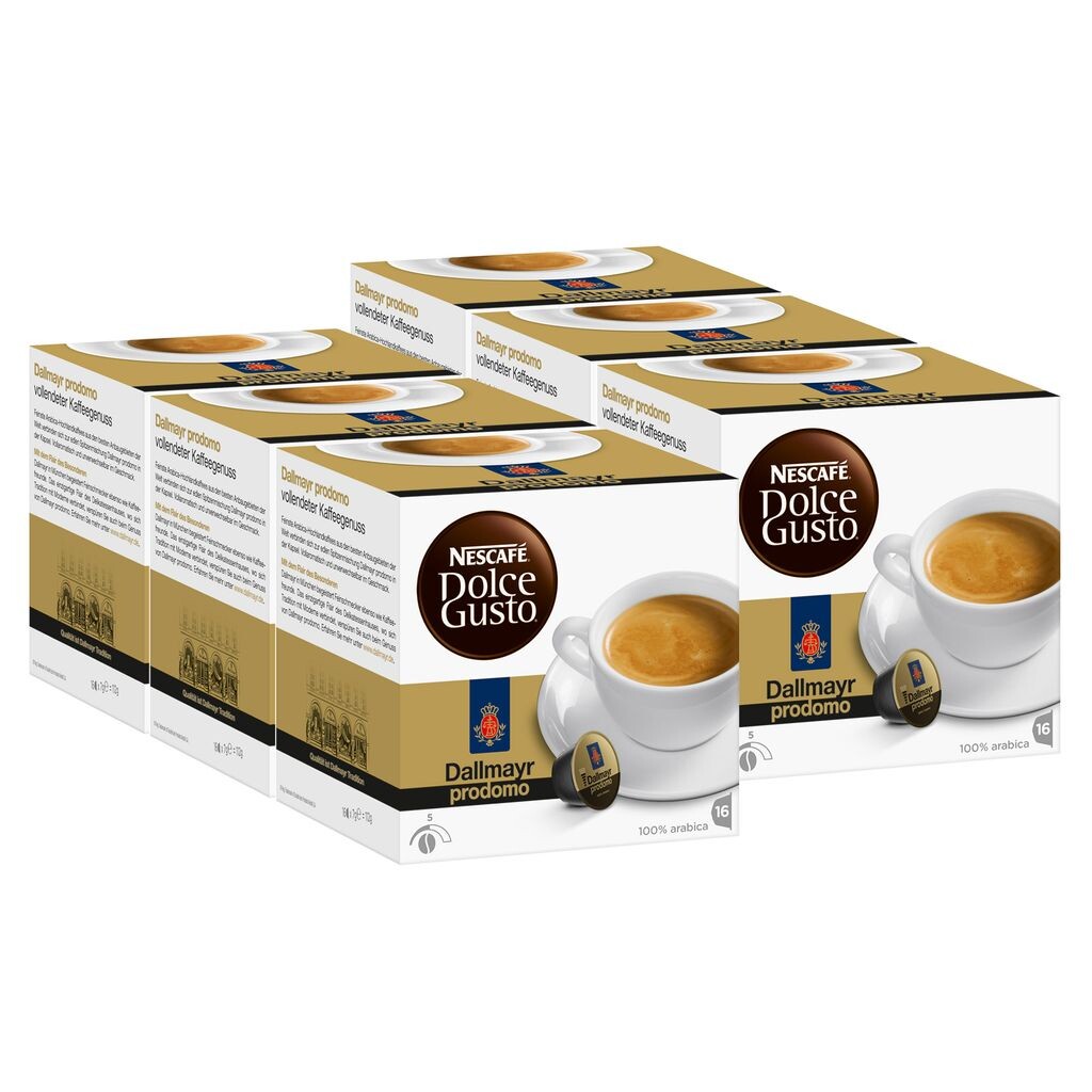 

Nescafé Dolce Gusto Dallmayr prodomo, кофе, кофейные капсулы, упаковка из 6 штук, 6 х 16 капсул Nestlé