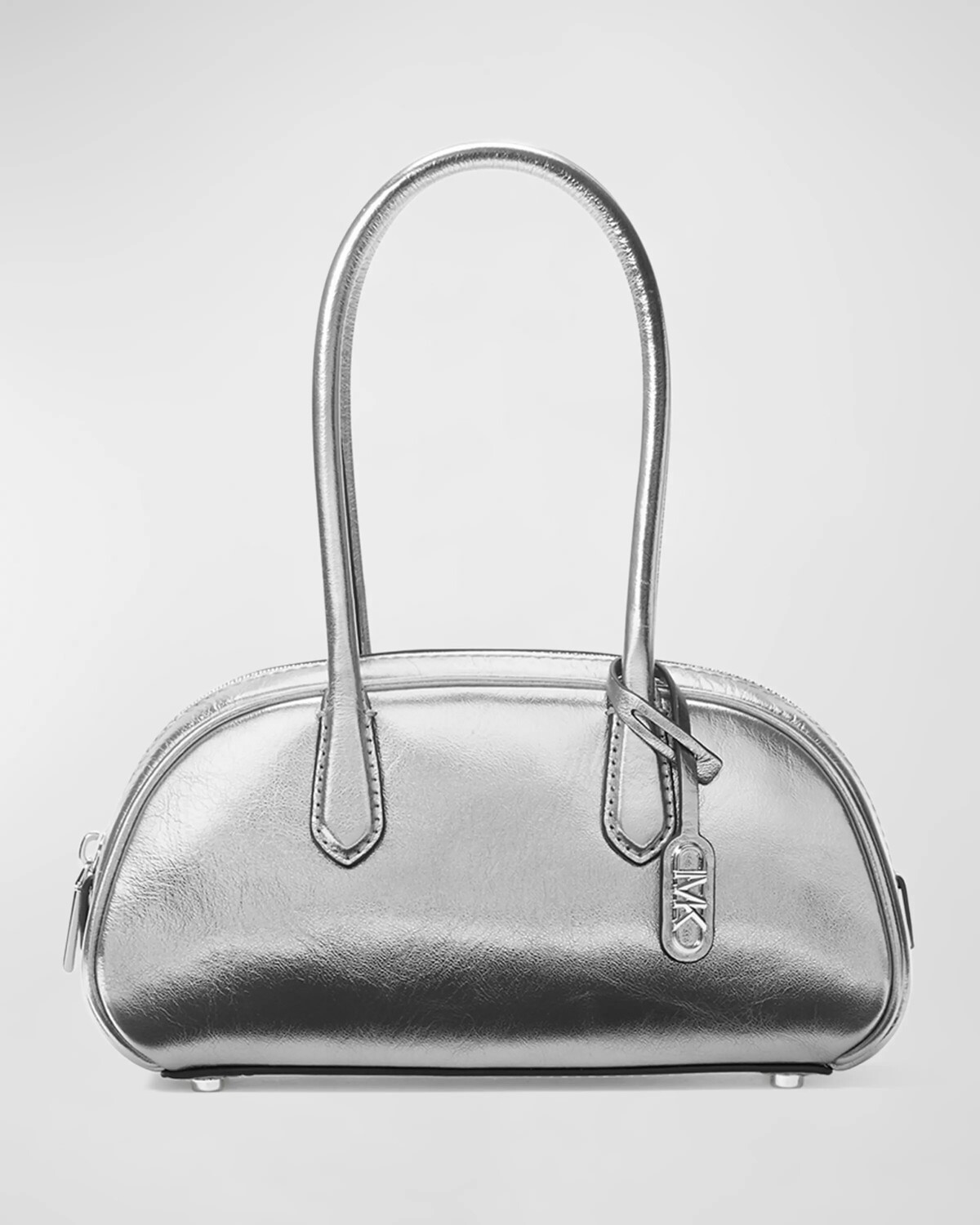 

Кожаная сумка через плечо Lulu цвета металлик Michael Michael Kors, серебряный