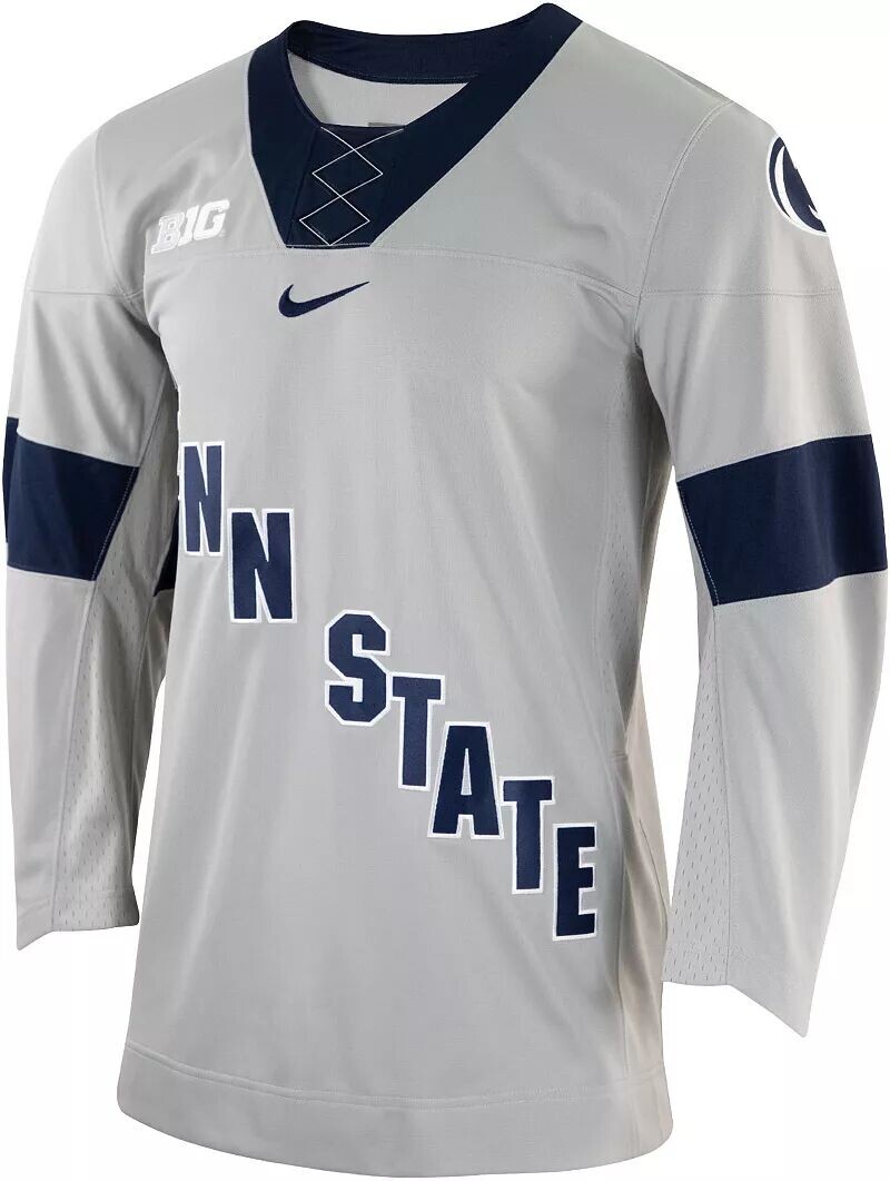 

Мужская серая хоккейная майка Nike Penn State Nittany Lions серая реплика