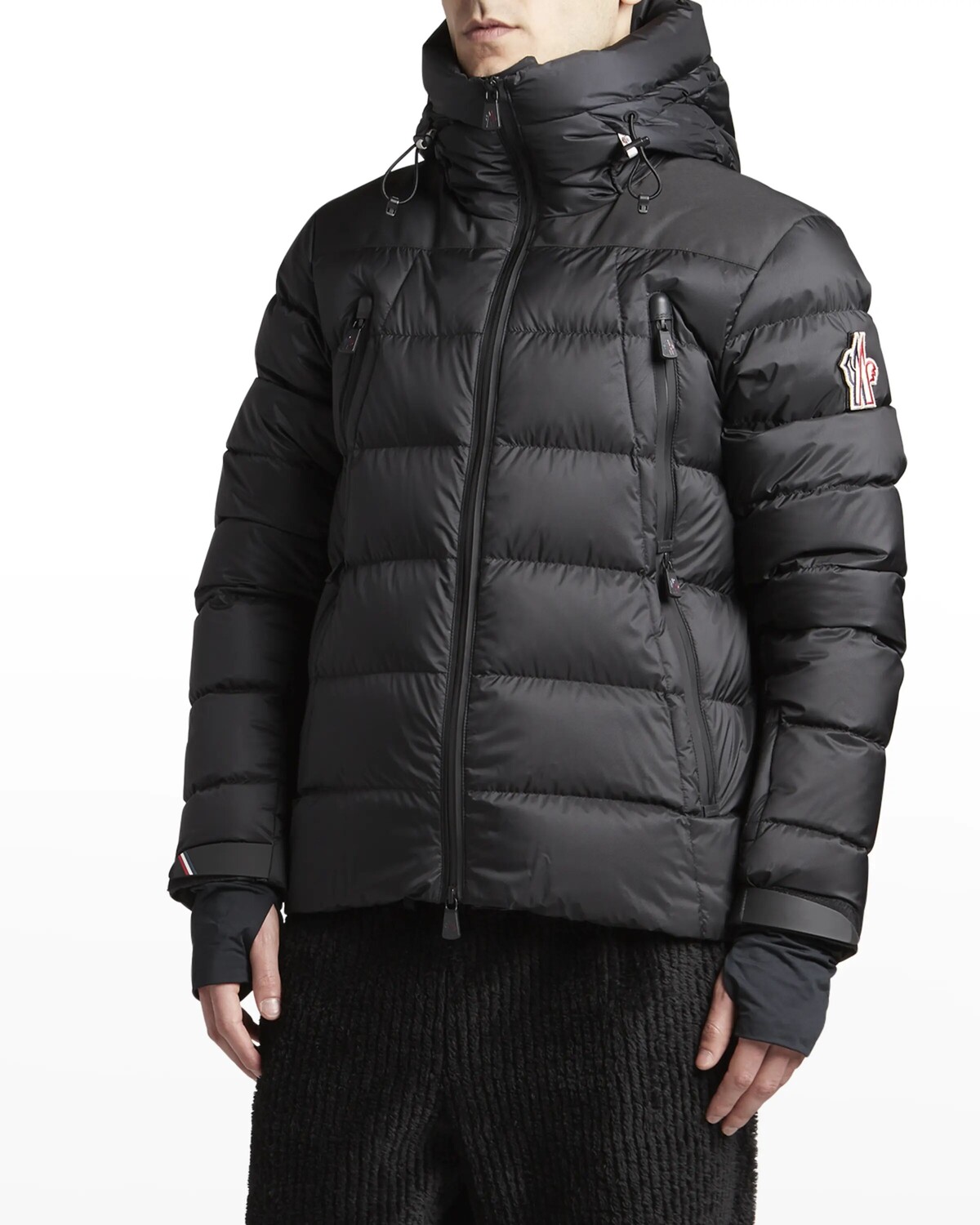 

Мужской пуховик из камурака Moncler Grenoble, цвет Black