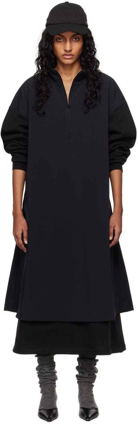 Черное платье-миди с воротником-стойкой Fear Of God Essentials платье из хлопка с декоративным воротником