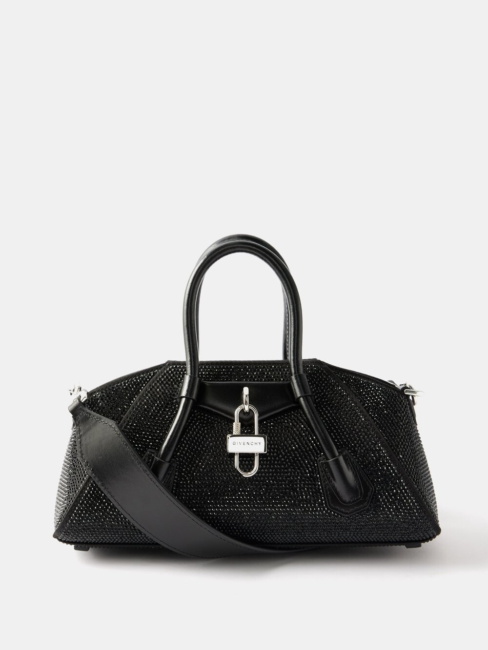 

Мини-сумка antigona, украшенная кристаллами Givenchy, черный