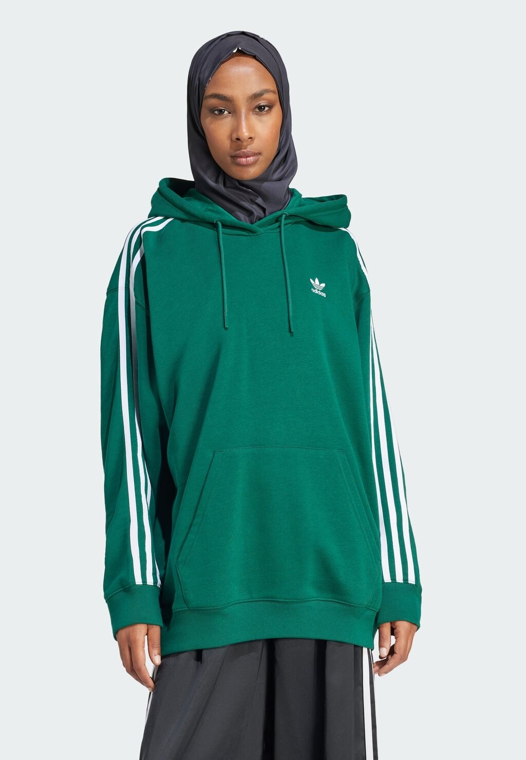 

Толстовка ADICOLOR HOODIE OVERSIZED adidas Originals, цвет collegiate green