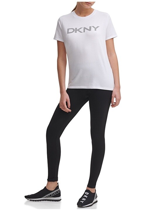 

Белая женская футболка с круглым вырезом Dkny Jeans