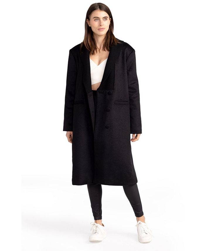 Женское пальто со стеганой подкладкой после вечеринки Belle & Bloom, черный
