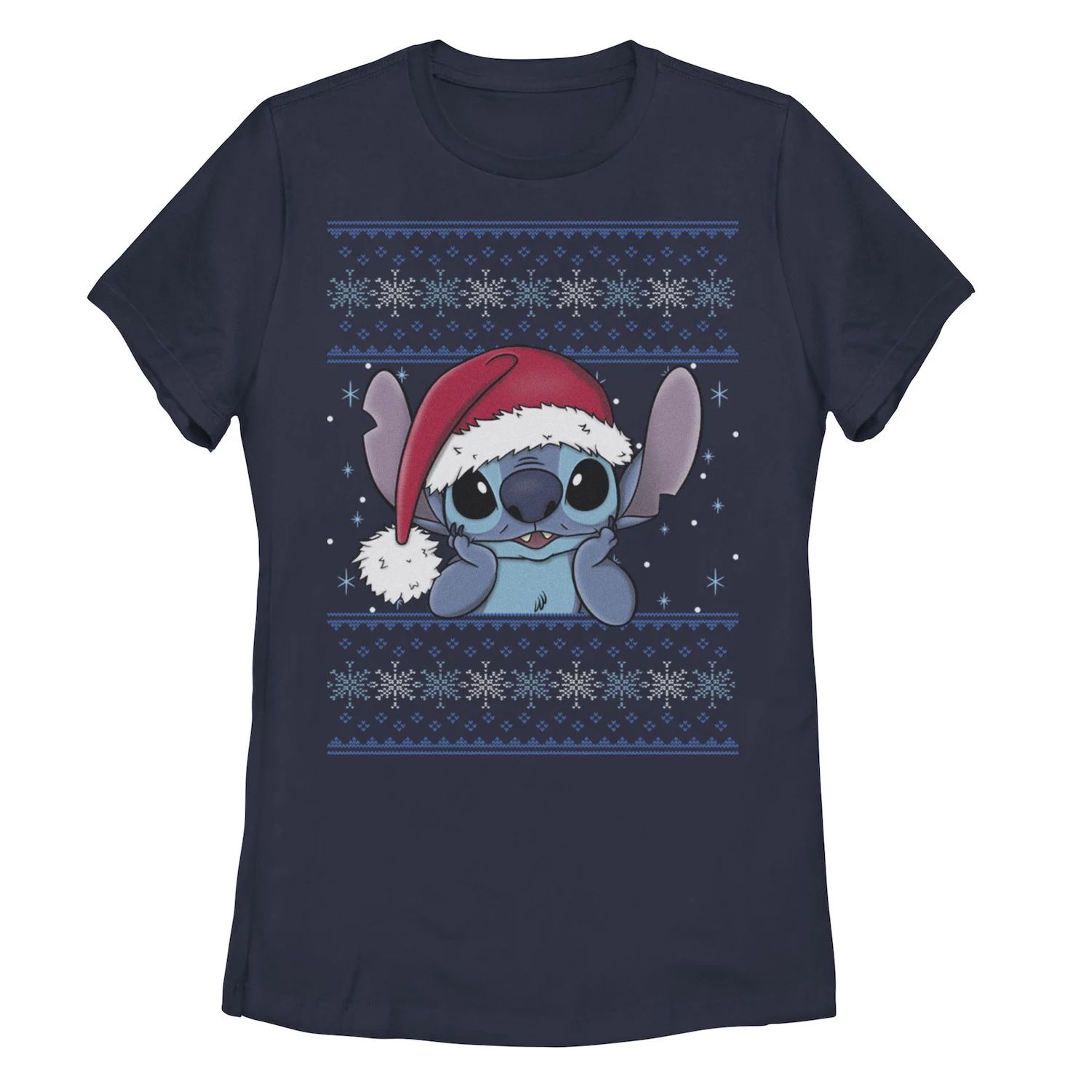 Детская футболка Disney Lilo & Stitch с рисунком «Рождественский стежок Ugly Sweater» Disney