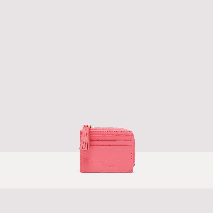 

Визитница из зернистой кожи Coccinelle TASSEL, розовый