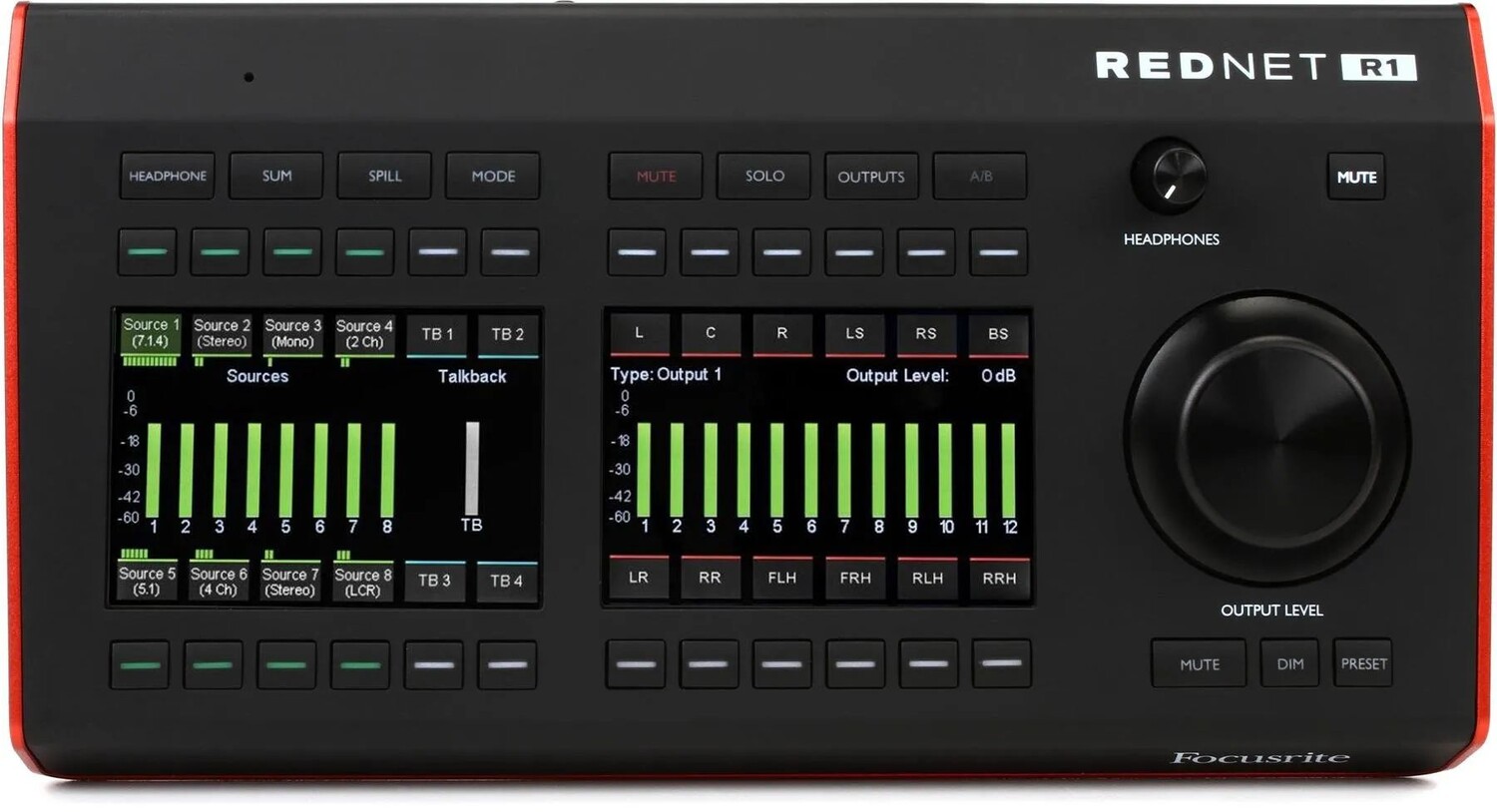 

Настольный пульт дистанционного управления Focusrite RedNet R1 для красных интерфейсов