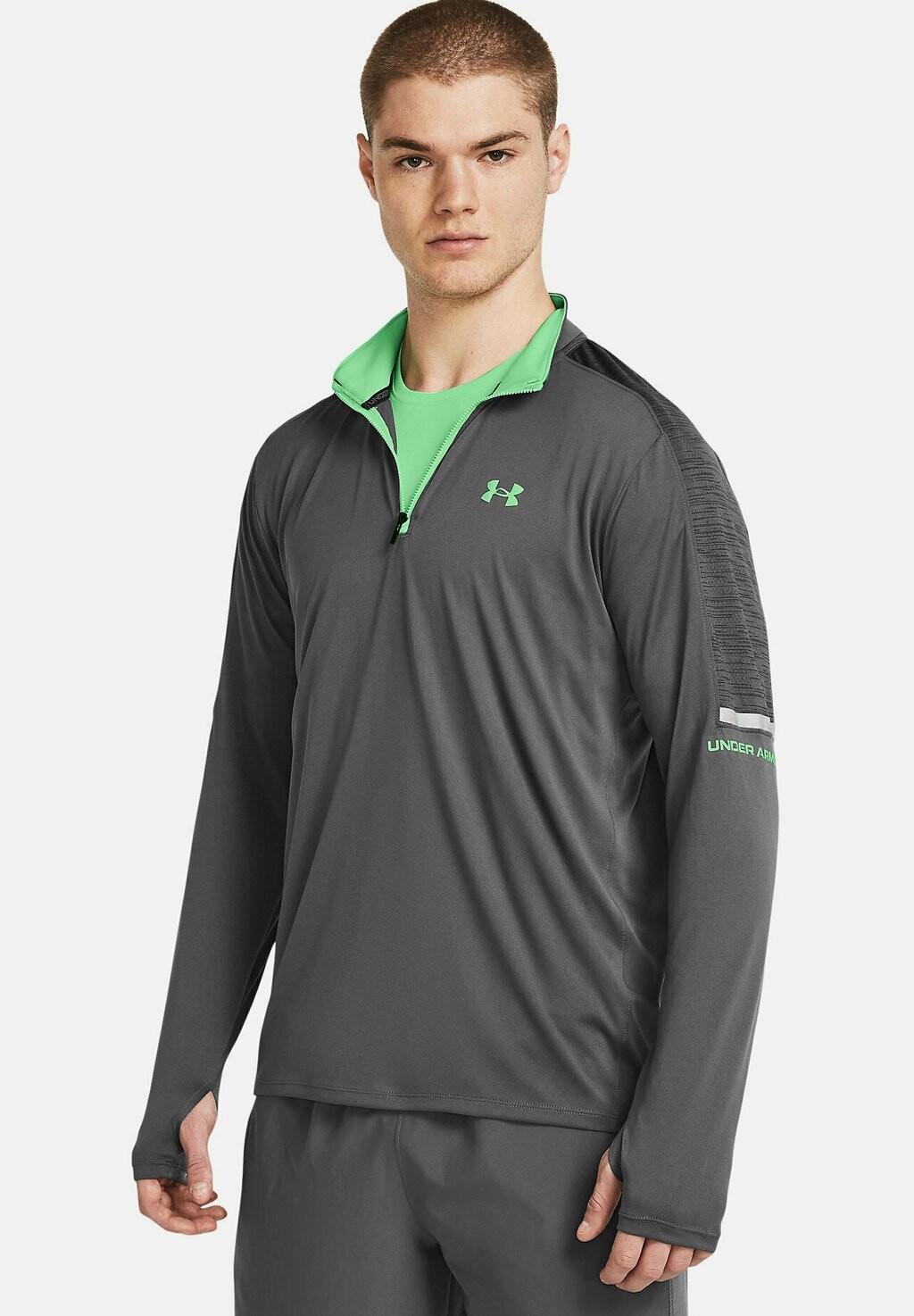 

Топ с длинными рукавами UA TECH UTILITY 1/4 ZIP Under Armour, цвет green