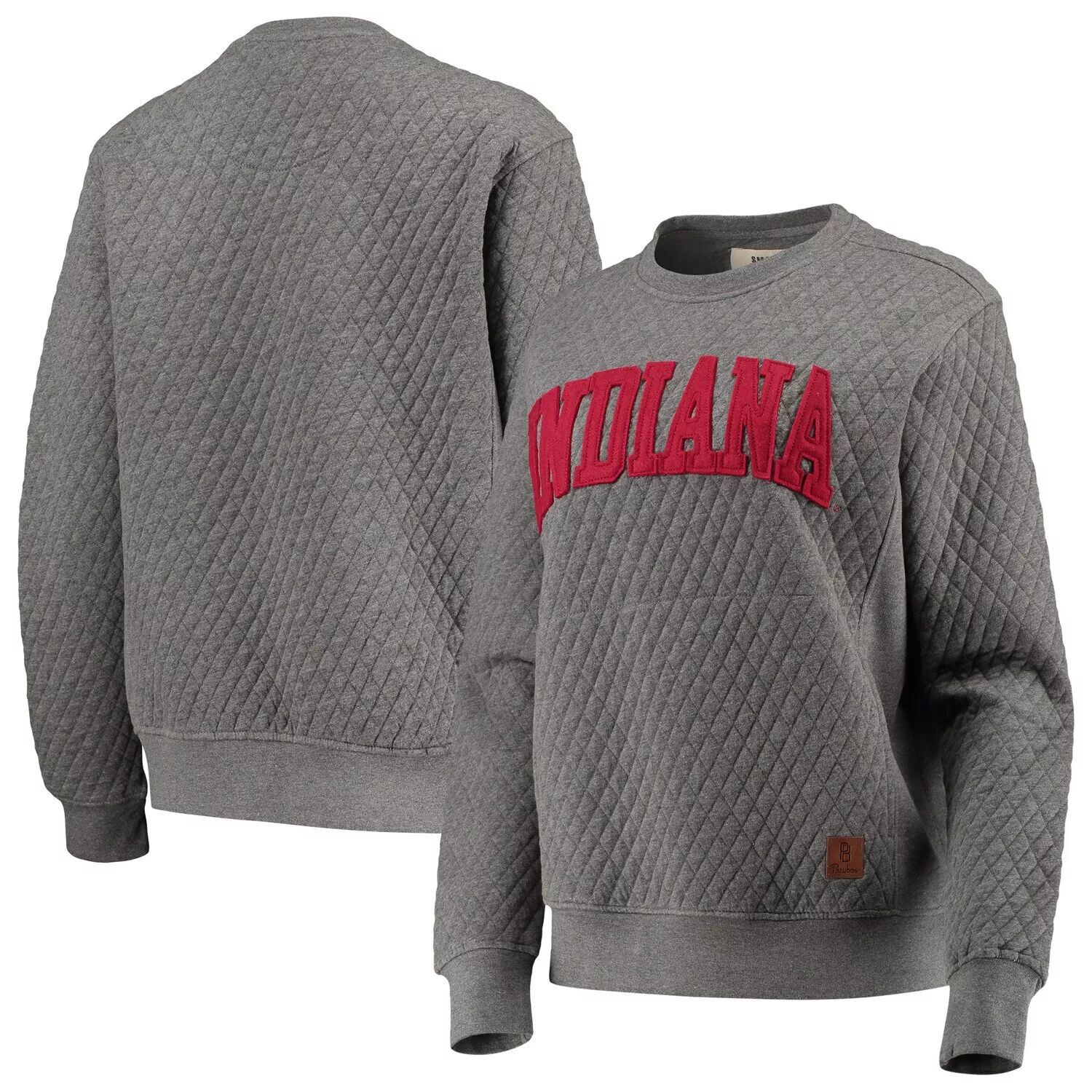 

Женский стеганый пуловер Pressbox Heather Charcoal Indiana Hoosiers Moose