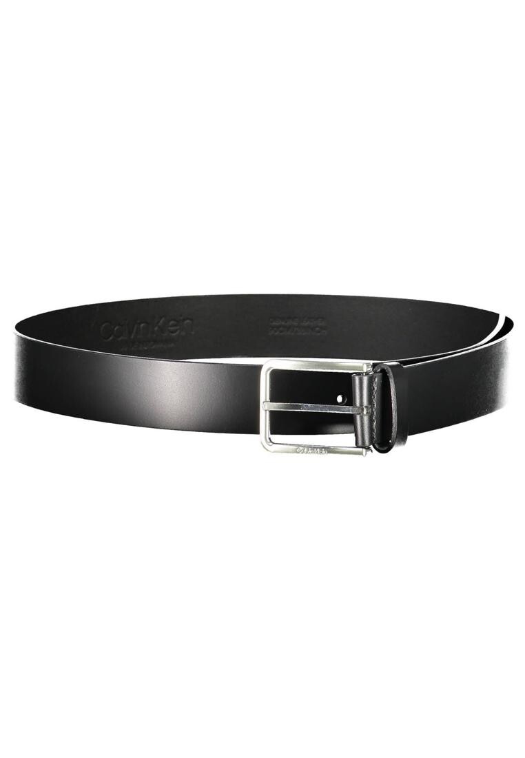 

Классический кожаный ремень с металлической пряжкой Calvin Klein, черный