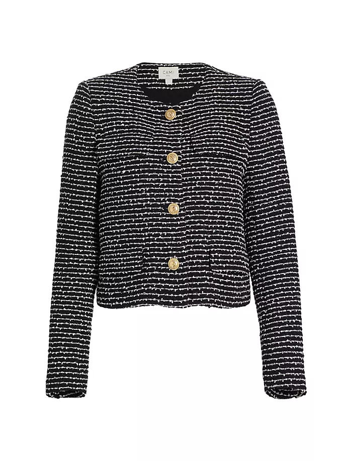 

Твидовый жакет с круглым вырезом Rula Cami Nyc, цвет nautical tweed