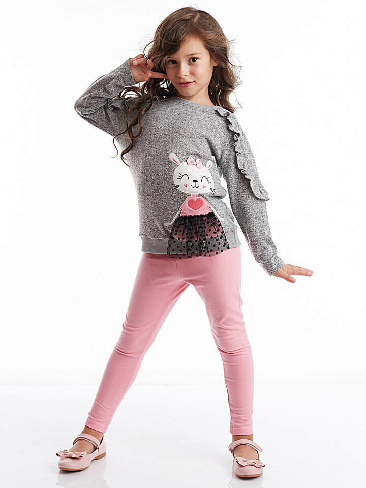 

Леггинсы Denokids 2tlg. Outfit, цвет Grau/Rosa