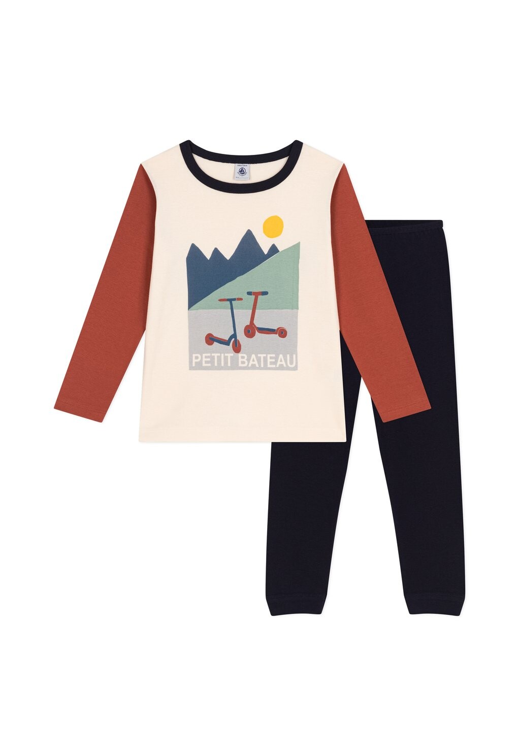 

Комплект ночного белья SET Petit Bateau, цвет smoking multico