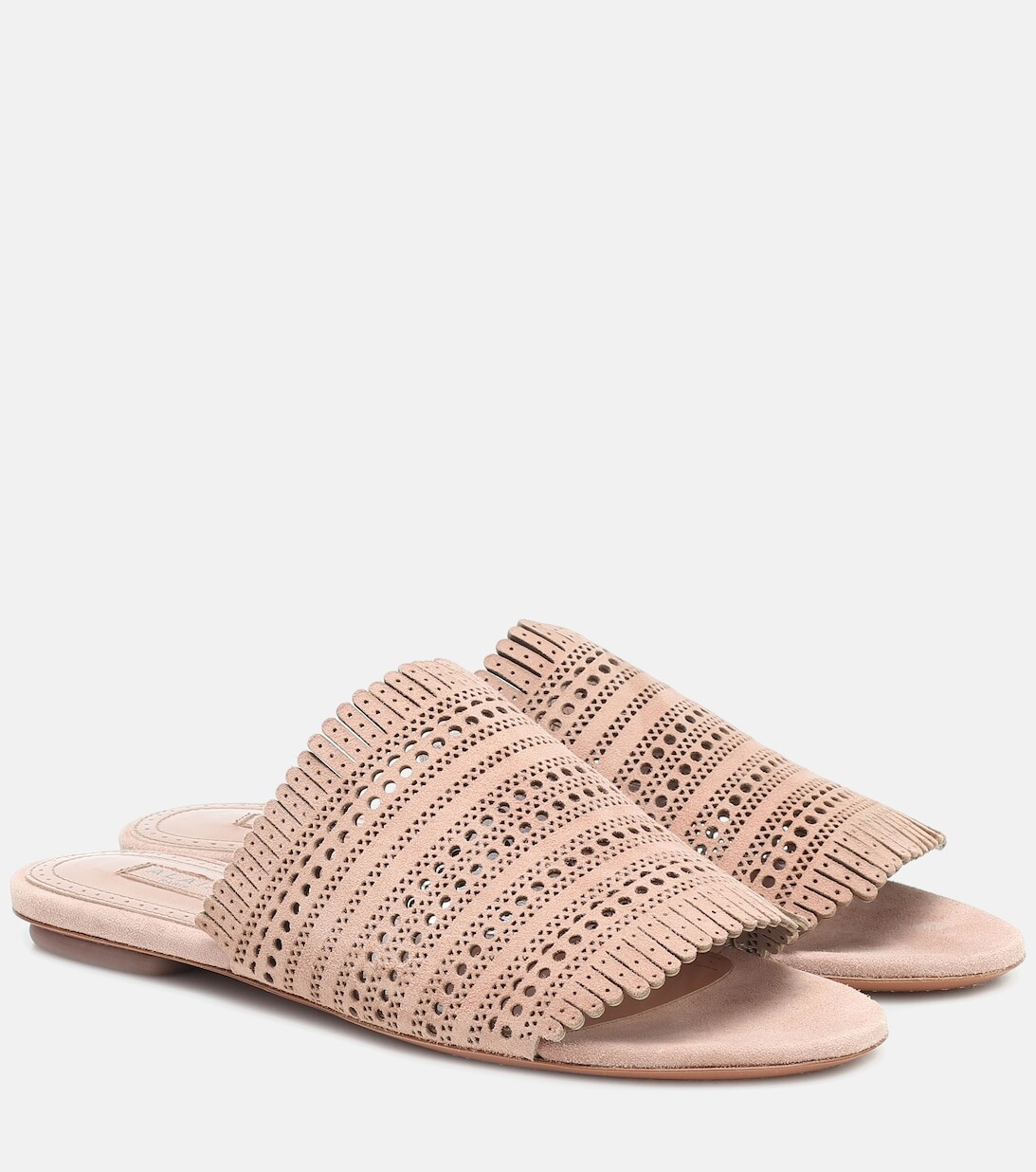 

Замшевые сандалии Alaïa, бежевый
