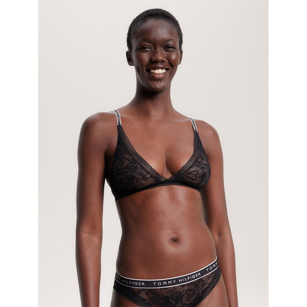 

Бюстгальтер Tommy Hilfiger Floral Lace Unlined Triangle Bra, черный