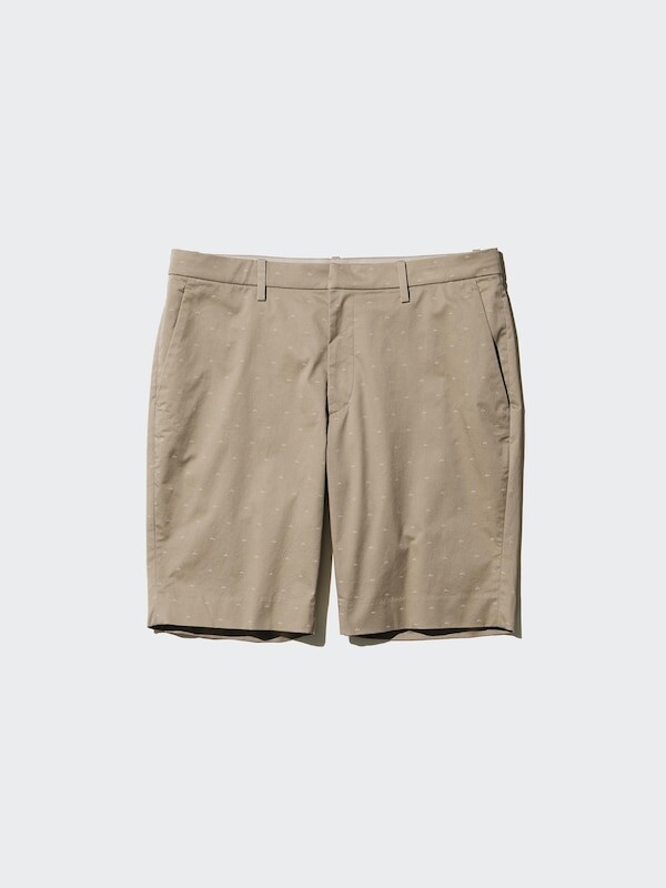 

Эластичные шорты slim fit с принтом Uniqlo, бежевый