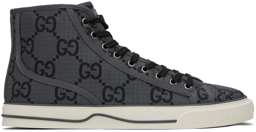 

Серые кроссовки Tennis 1977 Gucci, цвет Grey/Black